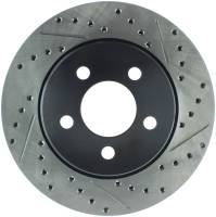 StopTech Sport Drilled/Slotted Brake Rotor; Front Left