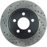 StopTech Sport Drilled/Slotted Brake Rotor; Front Right