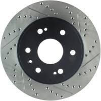 Stoptech - StopTech 05-10 GMC Sierra 1500 (w Rear Drum) / 07-09 GMC Yukon Front Left Slotted & Drilled Rotor - 127.66057L - Image 1