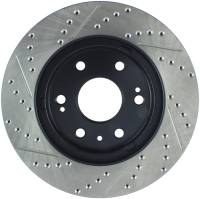 Stoptech - StopTech 05-10 GMC Sierra 1500 (w Rear Drum) / 07-09 GMC Yukon Front Left Slotted & Drilled Rotor - 127.66057L - Image 2