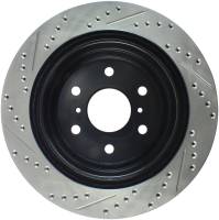 Stoptech - StopTech 07-10 GMC Sierra (w/ Rear Drum) / 07-09 GMC Yukon Rear Left Slotted & Drilled Rotor - 127.66065L - Image 2