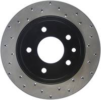 StopTech Sport Cross Drilled Brake Rotor; Rear Left