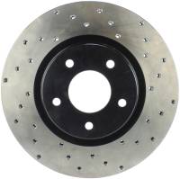 StopTech Sport Cross Drilled Brake Rotor; Front Left