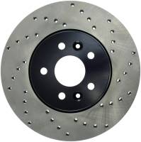 StopTech Sport Cross Drilled Brake Rotor; Front Left