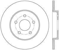 StopTech Sport Cross Drilled Brake Rotor; Rear Left