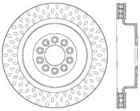 StopTech Sport Cross Drilled Brake Rotor; Front Left