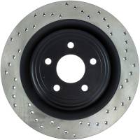 StopTech Sport Cross Drilled Brake Rotor; Rear Left