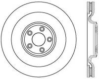 StopTech Sport Cross Drilled Brake Rotor; Front Left