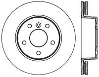 StopTech Sport Cross Drilled Brake Rotor; Front Left