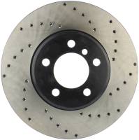 StopTech Sport Cross Drilled Brake Rotor; Front Left