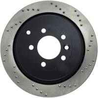 StopTech Sport Cross Drilled Brake Rotor; Rear Left