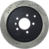 StopTech Sport Cross Drilled Brake Rotor; Rear Right