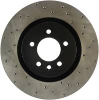 StopTech Sport Cross Drilled Brake Rotor; Front Left