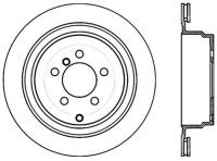 StopTech Sport Cross Drilled Brake Rotor; Rear Left