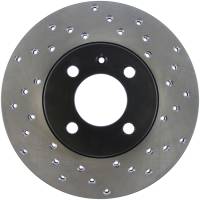 StopTech Sport Cross Drilled Brake Rotor; Front Left