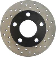 StopTech Sport Cross Drilled Brake Rotor; Rear Left