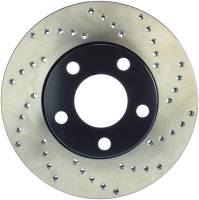 StopTech Sport Cross Drilled Brake Rotor; Front Left