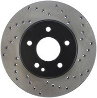 StopTech Sport Cross Drilled Brake Rotor; Front Left