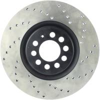 StopTech Sport Cross Drilled Brake Rotor; Front Left