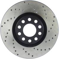 StopTech Sport Cross Drilled Brake Rotor; Front Left