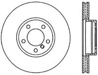 StopTech Sport Cross Drilled Brake Rotor; Front Left