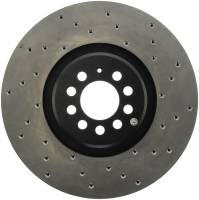 StopTech Sport Cross Drilled Brake Rotor; Front Left