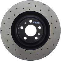 StopTech Sport Cross Drilled Brake Rotor; Front Left