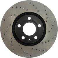 StopTech Sport Cross Drilled Brake Rotor; Front Left