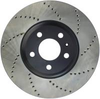 StopTech Sport Cross Drilled Brake Rotor; Front Left