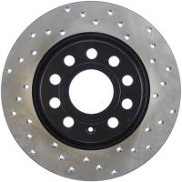 StopTech Sport Cross Drilled Brake Rotor; Rear Left