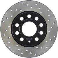 StopTech Sport Cross Drilled Brake Rotor; Rear Left