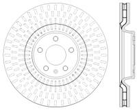 StopTech Sport Cross Drilled Brake Rotor; Front Left