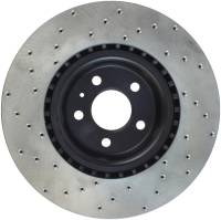 StopTech Sport Cross Drilled Brake Rotor; Front Left