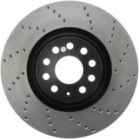 StopTech Sport Cross Drilled Brake Rotor; Front Left