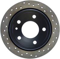 StopTech Sport Cross Drilled Brake Rotor; Rear Left