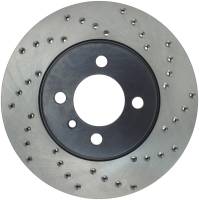 StopTech Sport Cross Drilled Brake Rotor; Front Left