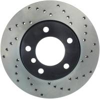 StopTech Sport Cross Drilled Brake Rotor; Front Left