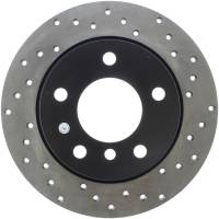 StopTech Sport Cross Drilled Brake Rotor; Rear Left