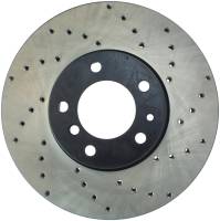 StopTech Sport Cross Drilled Brake Rotor; Front Left