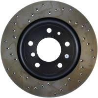 StopTech Sport Cross Drilled Brake Rotor; Rear Right