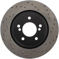 StopTech Sport Cross Drilled Brake Rotor; Rear Left