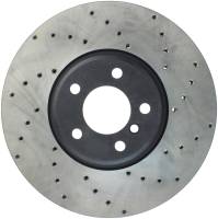 StopTech Sport Cross Drilled Brake Rotor; Front Left