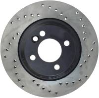 StopTech Sport Cross Drilled Brake Rotor; Front Left