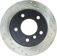 StopTech Sport Cross Drilled Brake Rotor; Rear Left