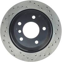 StopTech Sport Cross Drilled Brake Rotor; Rear Left