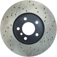 StopTech Sport Cross Drilled Brake Rotor; Front Left