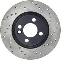 StopTech Sport Cross Drilled Brake Rotor; Front Left