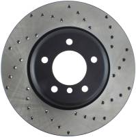 StopTech Sport Cross Drilled Brake Rotor; Front Left