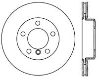 StopTech Sport Cross Drilled Brake Rotor; Front Left