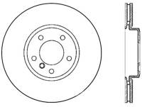 StopTech Sport Cross Drilled Brake Rotor; Front Left